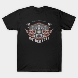 National championship original vintage motorcycle T-Shirt